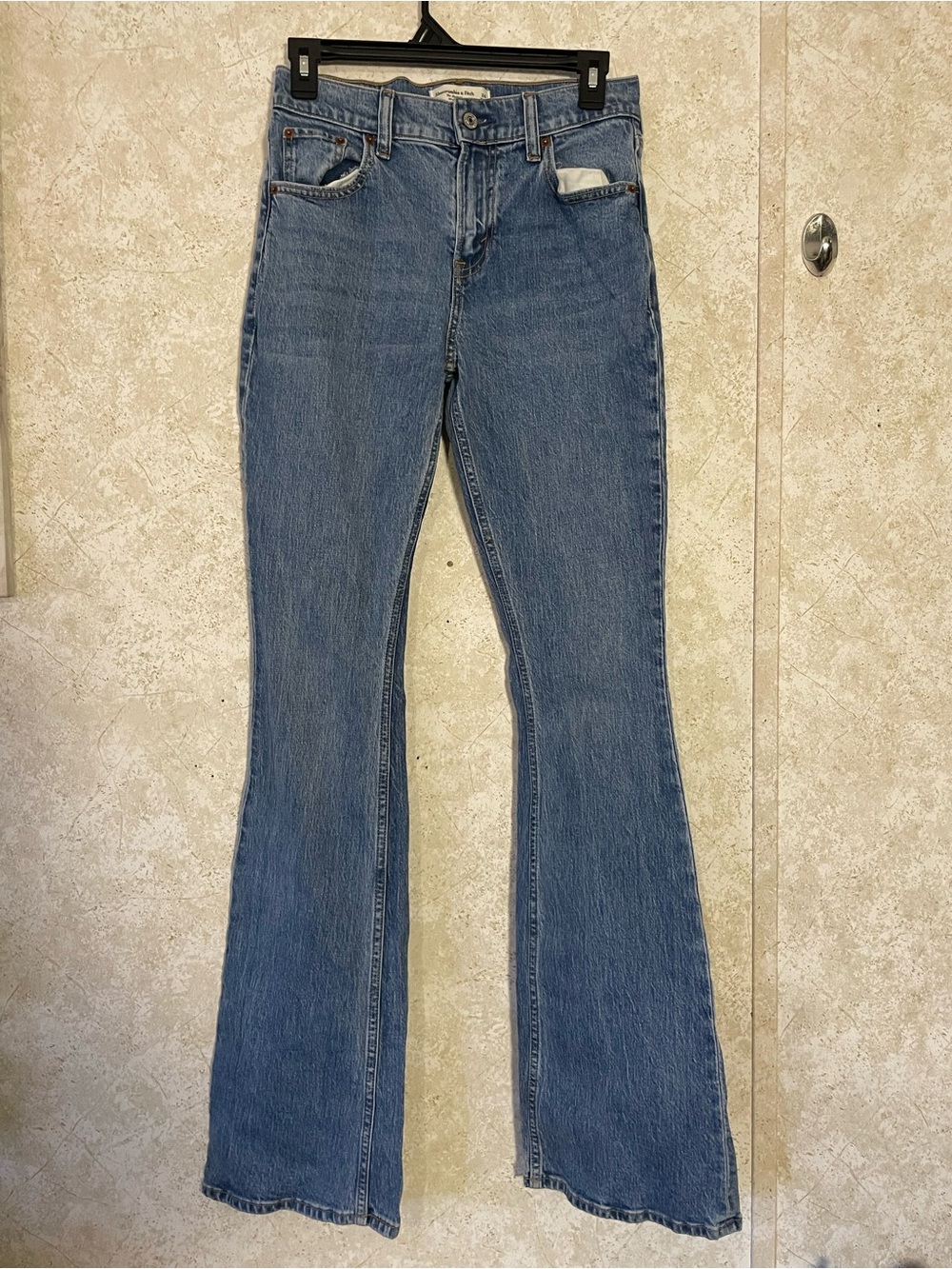 Abercrombie & Fitch Bootcut Mid Rise Medium Blue Wide Leg Jeans